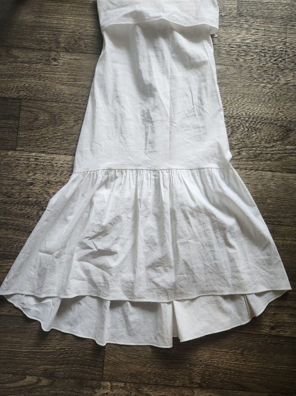 Theory Linen White Tie-Back Midi Dress in Good Linen Summer Cottagecore Size S - Picture 6 of 13